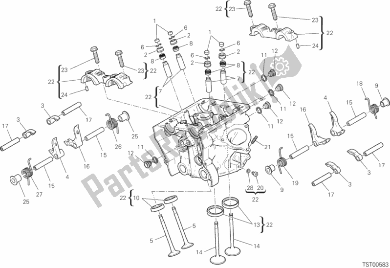Wszystkie części do Pionowa G? Owica Cylindra Ducati Multistrada 950 Thailand 2018